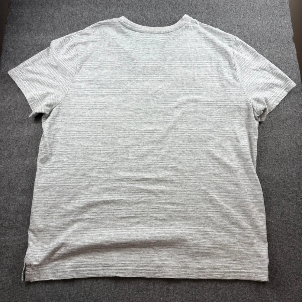 Banana‎ Republic T-Shirt Mens XL Grey Space Dye V-Neck Short Sleeve Tee